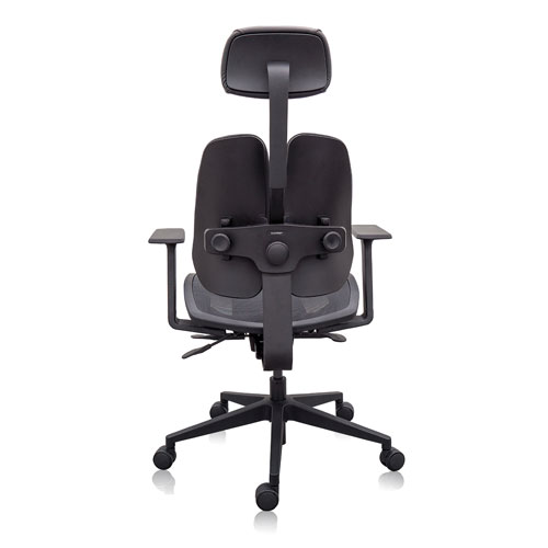 デュオレスト ドイツ生まれの人間工学チェア[DUOREST] NEXTシリーズ NEXT3 BLACK(ヘッドレスト有) 1脚 ブラック色 可動肘付 背もたれ上下左右調節 セルフチルトリクライニング ガス圧上下昇降 樹脂脚 お客様組立 腰への負担を軽減 オフィス,SOHO,在宅勤務,テレワーク向け