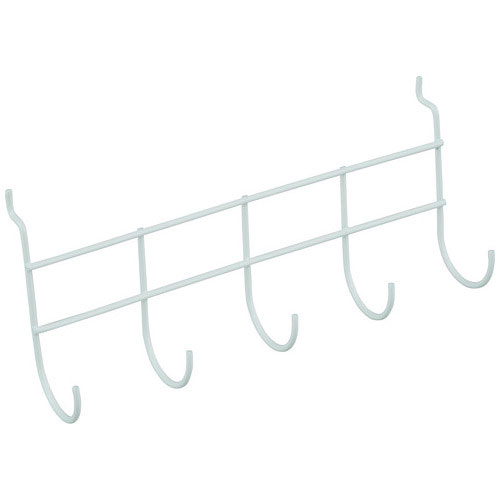 【法人配送限定】林製作所 収納付きハイテーブル YSU-004専用オプション 5連フック YS-OP22 ホワイト色 幅228×奥53×高96mm お客様取付