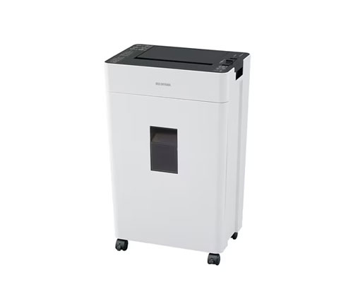 アイリスオーヤマ オートフィードシュレッダー AFSR60M ホワイト W357×D239×H560mm マイクロクロスカット約2×10mm 最大給紙枚数(自動細断):A4コピー用紙60枚 ごみ満杯検知センサー 定格時間:10分 温度ヒューズ ダストボックス容量 :約22L