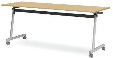 楽天オフィス主任【期間限定特価!!4/26（日）迄】アイリスチトセ FT89Z-1860T フォールディングテーブル 棚付 W1800×D600×H720mm 選べる天板カラー全2色 カバンフック付 アジャスター機能付キャスター付（ストッパー2ヶ所付） お客様組立