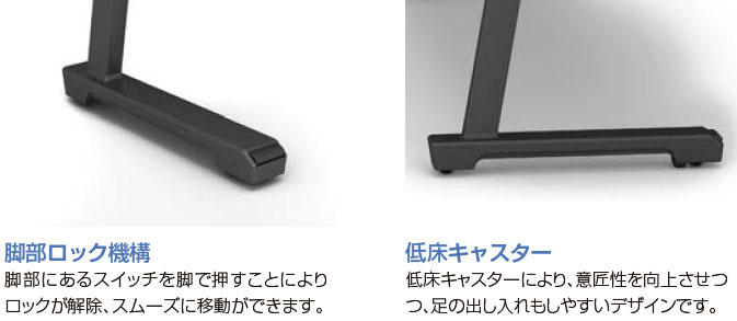 アイリスチトセ LFT102 低床フラップテーブル LFT102-1845/1860 W1800×D450/600×H720mm 幕板なし 棚なし 脚部ロック機構 低床キャスター スリム収納設計 グリーン購入法適合 選べる奥行450/600mm,フレームカラー全3色,天板カラー全2色 お客様組立 受注生産 [3]