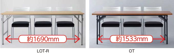 【期間限定特価!!4/26(日)迄】アイリスチトセ LOTシリーズ LOT-R1845 折りたたみテーブル 棚なし W1800×D450×H700mm 軽量・省スペース設計 バネ脚機構 天板:ナチュラル色 [3]