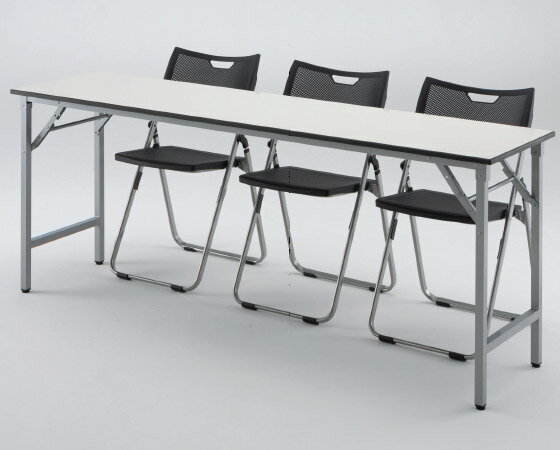 アイリスチトセ ULTシリーズ ULT-1860T 折りたたみテーブル 棚付【選べる天板カラー全2色】【W1800×D600×H700mm】【省スペース設計】【最薄・軽量】【バネ脚機構】【受注生産】オフィス,セミナー,研修所,公民館,福祉施設,病院,学校,学習塾向け [2]