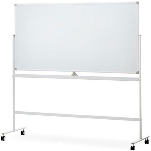 【期間限定特価!!4/26(日)迄】アイリスチトセ プロジェクタ投影用 ホワイトボード 両面タイプ W1800[トレイ付][マグネット使用可能][ナイロンキャスター付(ストッパー4ヶ所付)][お客様組立]※マーカーやイレイサーは商品に含まれておりません