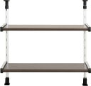 田窪工業所 タクボ モクメタルつっぱり棚 2段幅55cm MTP2-55 幅556×奥行260×高さ550〜900mm 棚:カラー鋼板 棚横掛/縦掛可能 工具不...