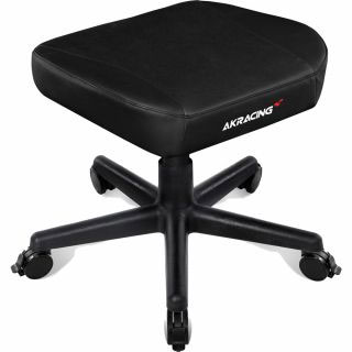 【正規販売店】AKRacing(エーケーレーシング) ゲーミングチェア オプション フットレスト オットマン ブラック色 高さ調節可能 PUフォームクッション クラス4ガスシリンダー採用 PUキャスター お客様組立 オフィス,SOHO,テレワーク,在宅勤務,eスポーツ向け