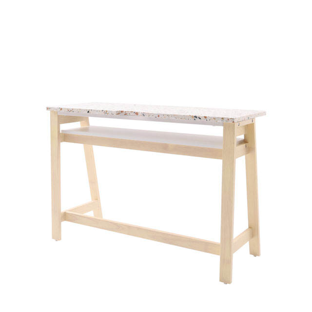 関家具 SOFC フェルネデスク FERNE Desk 棚板付 幅90.0×奥行40.0×高さ70.0cm 天板:人工大理石 フレーム:無垢材 お客様組立