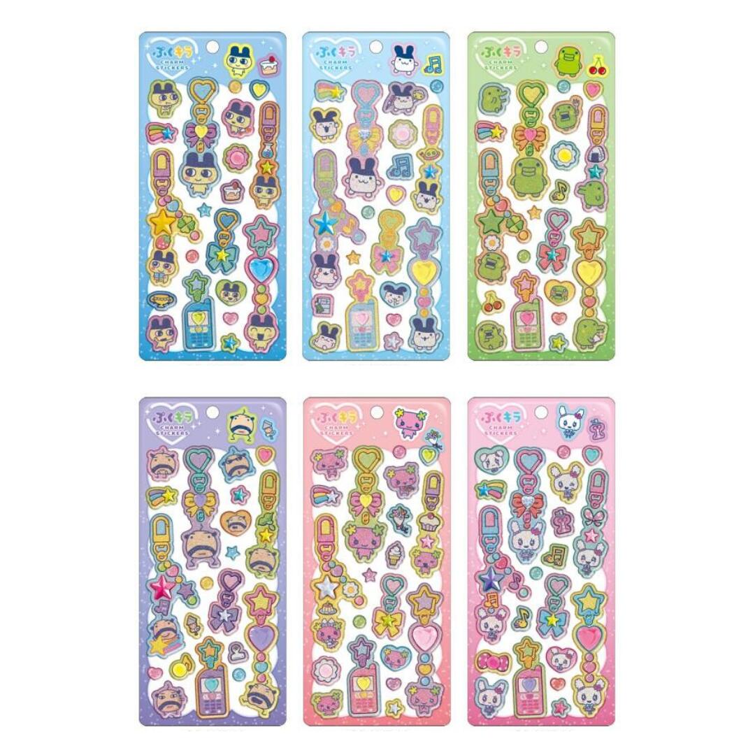 クラックス ぷくキラチャームステッカー たまごっち まめっち みみっち くちぱっち おやじっち ふらわっち ラブリっち