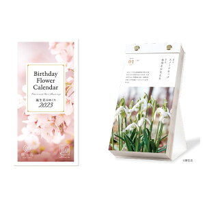 新日本カレンダー 2023年 卓上カレンダー 暦生活 誕生花日めくり Birthday Flower NK-8829(2023)