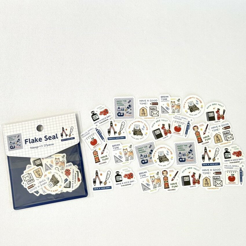 【2024杜の文具博限定】パピアプラッツ フレークシール ericさん TOHOKU MOTIF