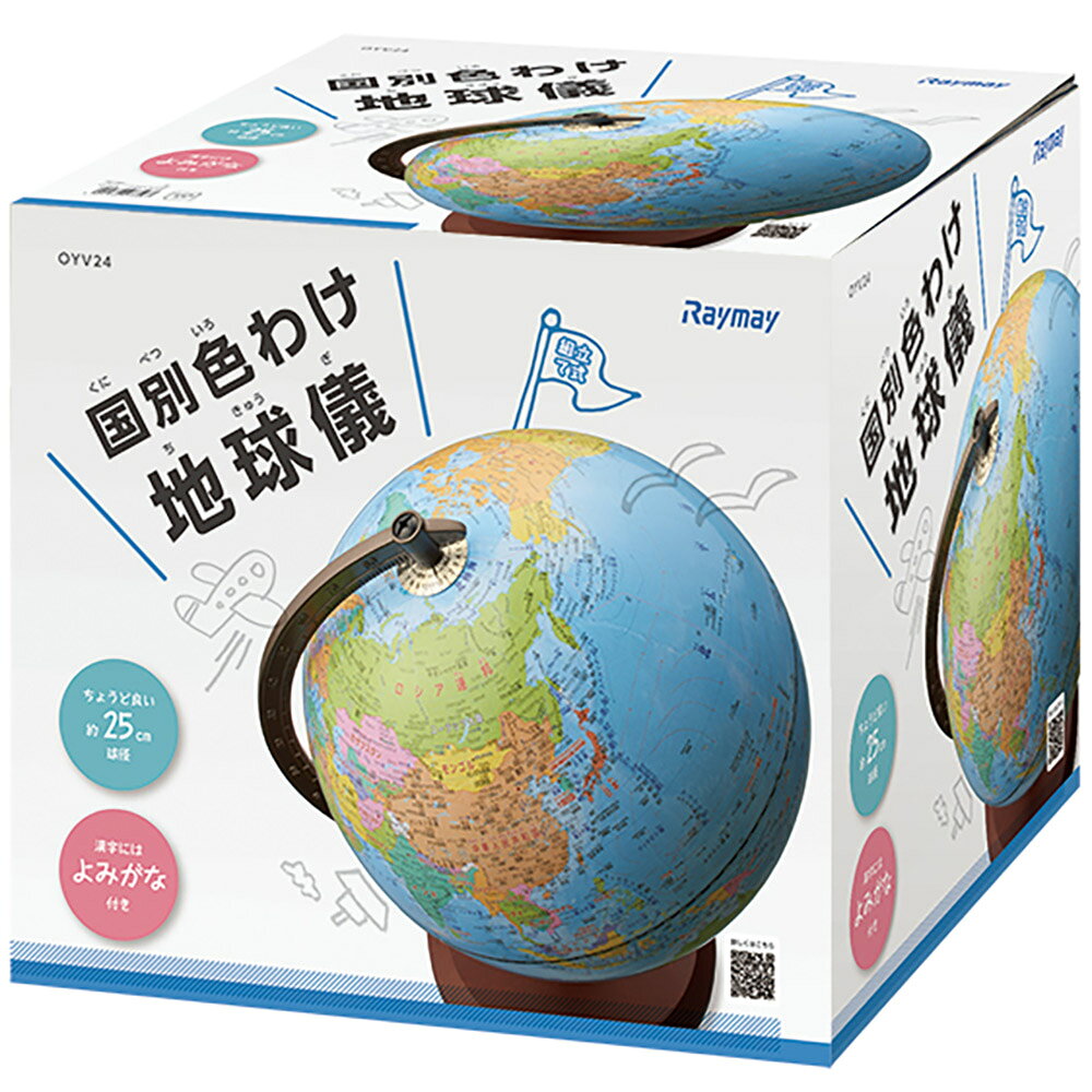 行政タイプ地球儀（25cm組立式）OYV24レイメイ藤井