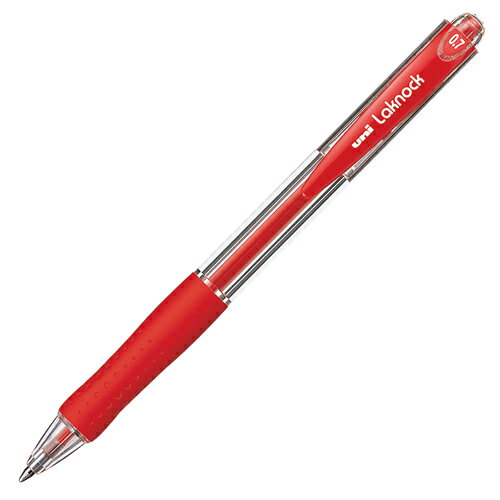 Rakuten - uni ノック式楽ラクボールペン ラクノック 0.7 赤 4902778717264SN10007 15 三菱鉛筆