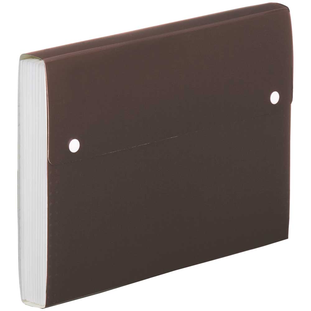 商品名 Toffy　ドキュメントファイル 茶 2273TF-BR 商品番号 2273TF-BR 仕様 ●外寸：約240（W)×330（H)×33（D)mm　●A4サイズ　●13ポケットToffy　ドキュメントファイル 茶 2273TF-BR Toffy　ドキュメントファイル 茶 2273TF-BR 書類を細かく分類して収納できるジャバラ式ポケットのドキュメントファイル。