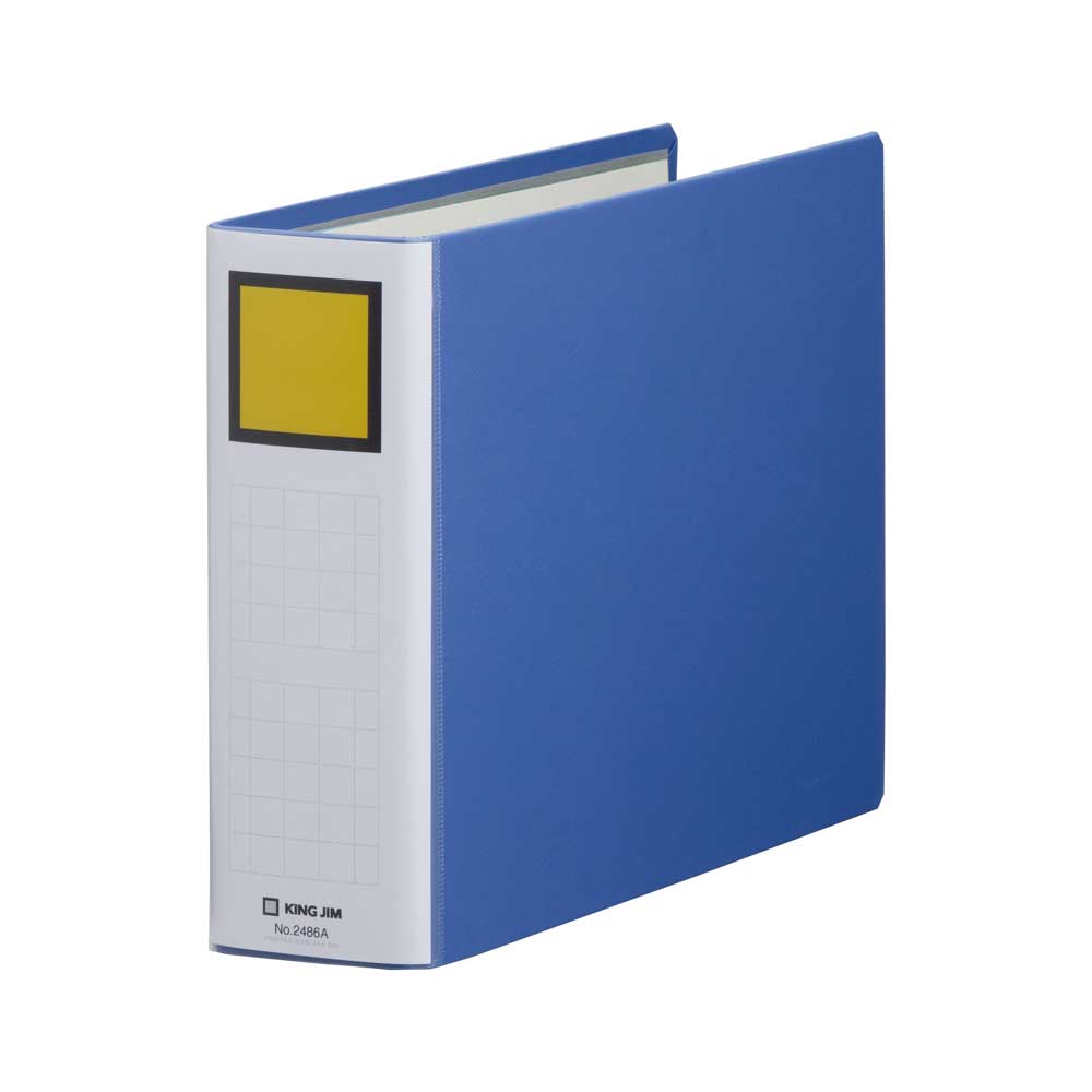 商品名 キングファイル スーパードッチイージー 青 2486A-B 商品番号 2486A-B 仕様 ●外寸：約318（W)×227（H)×76（D)mm　●A4ヨコ型　●収納枚数：コピー用紙600枚キングファイル スーパードッチイージー 青...
