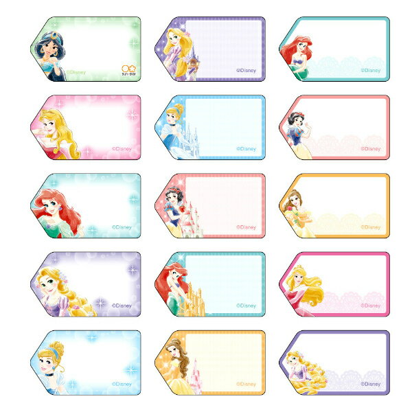 ディズニープリンセス タグに貼れるなまえシール...の紹介画像2