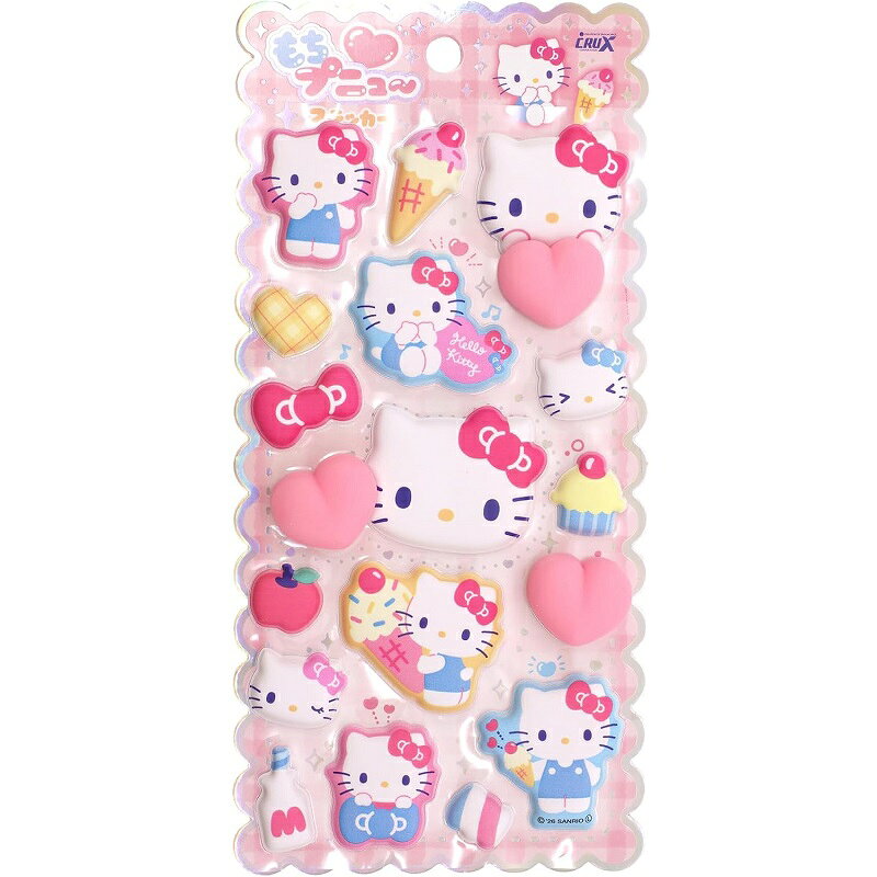 サンリオキャラクターズ もちプニューステッカー 肉球 スクイーズ キティ クロミ マイメロ ポムポムプリン シナモロール ポチャッコ ボンボンシール office31-10039392 アルバムとママ雑貨の店オフィス31 サンプル画像2
