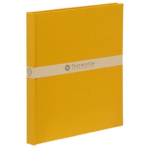 アルバム 布クロスアルバム Terracotta テラコッタ ブック式 フリーアルバム デミ イエロー TER-DB-180-Y ナカバヤシ