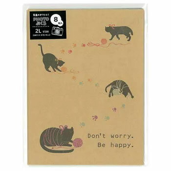 アルバム PHOTOブクロ 2L 8枚 ネコ PEV-2L-102 ナカバヤシ