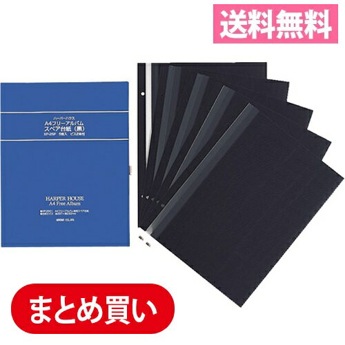 A4フリーアルバム　スペア台紙＜黒＞ 10冊（50枚）セット XP-25F-60 【アルバム】 【アルバム替台紙（リフィル）】【ポイント10倍】【送料無料】【セキセイ】