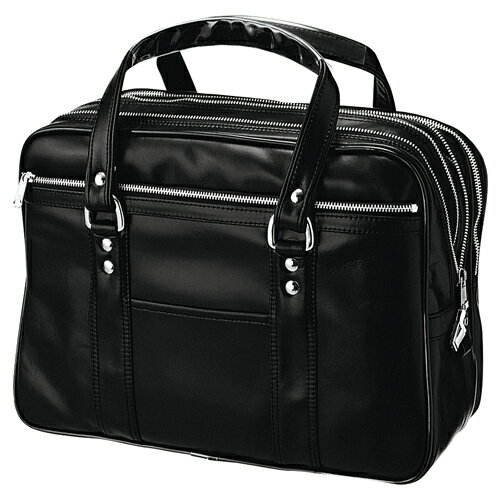 【J259378】【ウノフク】銀行ボストン 04-0047 A4対応 ブラック【パソコンバッグ】