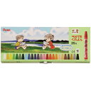 【J284879】【ぺんてる】ぺんてるくれよん PTCR-25 25色セット【クレヨン】