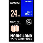 Rakuten - 【J353918】【カシオ計算機】ラベルテープ XR-24ABU 青に白文字 24mm【オフィス機器】