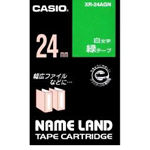 Rakuten - 【J353919】【カシオ計算機】ラベルテープ XR-24AGN 緑に白文字 24mm【オフィス機器】