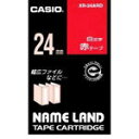 【J353917】【カシオ計算機】ラベルテープ XR-24ARD 赤に白文字 24mm【オフィス機器】