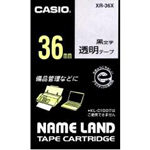 【J353946】【カシオ計算機】透明テープ XR-36X 透明に黒文字 36mm【オフィス機器】
