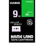 【J353914】【カシオ計算機】ラベルテープ XR-9AGN 緑に白文字 9mm【オフィス機器】