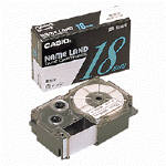 【J353605】【カシオ計算機】ラベルテープ XR-9WE 白に黒文字 9mm【オフィス機器】