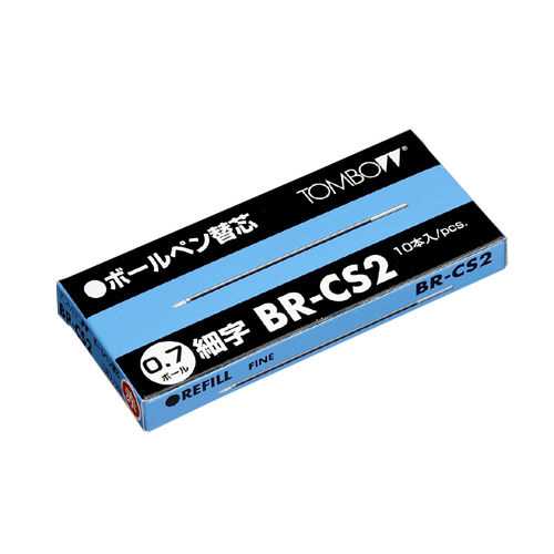 【J294344】【トンボ鉛筆】ボールペン替芯 BR-CS225 赤 10本【ボールペン】