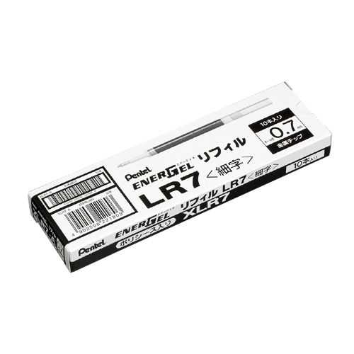 【J294357】【ぺんてる】ボールペン替芯 0.7mm XLR7-A 黒10本【ボールペン】