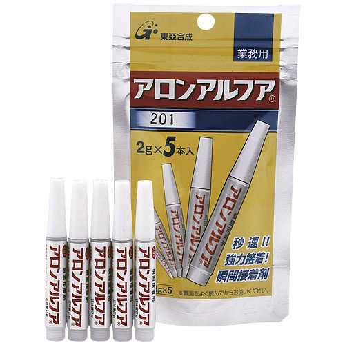 【J-462781】【コニシ】＊アロンアルファ業務用5本AA201 2gX5本【瞬間接着剤・ボンド】