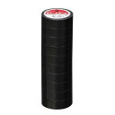 【J-294410】【ヤマト】ビニールテープ19mm×10m NO200-19黒 10巻【テープ類】(3)
