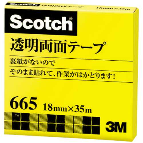 Rakuten - 【J-295104】【スリーエムジャパン】透明両面テープ 665-3-18 18mm×35m【テープ類】