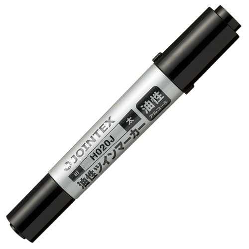商品名 油性ツインマーカー太 黒1本 H020J-BK 商品番号 H020J-BK 仕様 ■油性マーカー■インク色：黒■本体長：139mm■軸径：20．5mm■線幅：太字＝0．7～6．0mm、細字＝0．6～1．2mm■入数：1本■JOINTEXオリジナル JANコード 4547345016069ツインタイプの油性マーカー。
