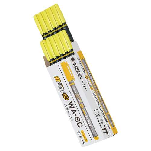 Rakuten - 【J-289724】【トンボ鉛筆】蛍コート80 WA-SC91 黄 10本【蛍光ペン】