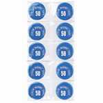 【J-890484】【ミツヤ】カラーマグネット MR-50 青 50mm 10個【マグネット】