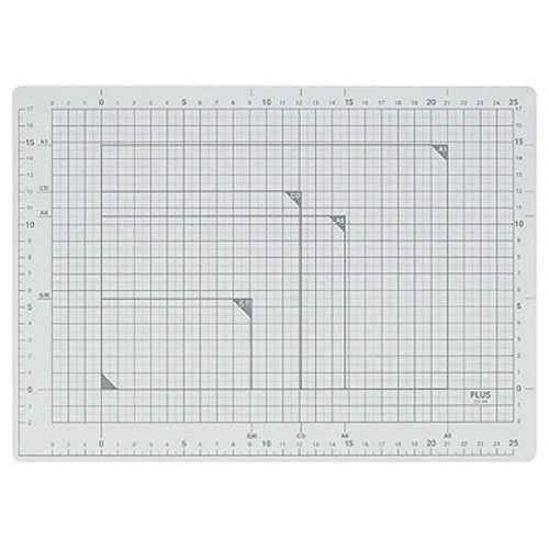 【J-48570】【プラス】カッターマット A4 LGY CS-A4 灰【カッティングマット】