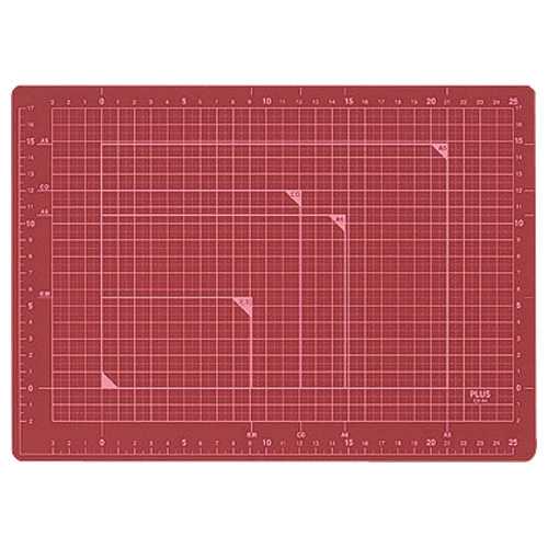 【J-48572】【プラス】カッターマット A4 RD CS-A4 赤【カッティングマット】