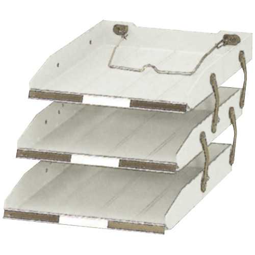 【J-177038】【エヌケイ】オープントレー 350P A4 ネオグレー【デスクトレー】