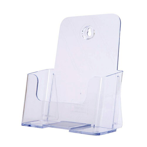 商品名 カタログケース CR74901 A5判1段 商品番号 CR74901 仕様 ■A5判1段■サイズ：幅171×奥95×高197mm■材質：透明スチロール樹脂■本体にシルク印刷で名入れ可能（詳しくはお問い合わせください）■色：透明 JANコード 4943740749012各種パンフレットやチラシ・カタログなどの展示や保管に便利なカタログケースです。一体成型なのでデザインが美しく丈夫です。背面にはフック用の穴がありますので壁かけ用としてもご利用いただけます。名入れをすればさらに広告効果が見込めます。