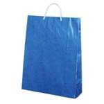 商品名 手提袋 ジャンボバック No-170 あお 商品番号 No-170 仕様 ■色：あお■規格：ジャンボ■本体サイズ：W370×H475×マチ120mm■持ち手：PPひも■袋本体材質：紙／レザック（透明ビニールカバー付き）■ショッピングバッグ（手提紙バッグ）■商品呼称：ジャンボバック JANコード 4909484001700オフィスでも広く使用される無地の手提袋。ビニールカバーが付いています。