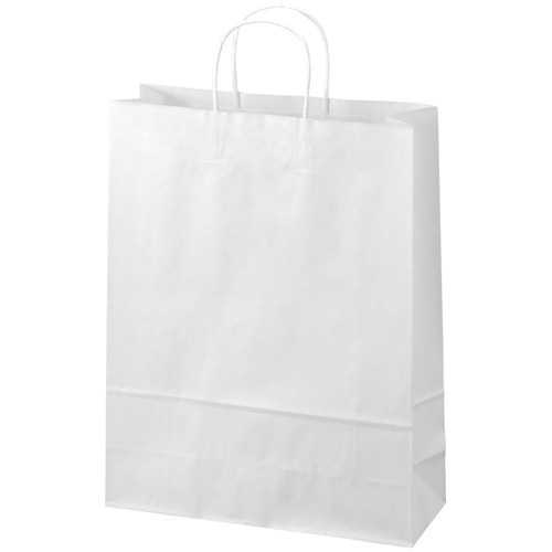 商品名 手提袋 丸紐 白 大 300枚 B289J-W6 商品番号 B289J-W6 仕様 ■手提袋■業務用パック■丸紐タイプ■規格：大■色：白■外形寸法：幅320×高400×マチ115mm■1箱入数：300枚（50枚×6パック）■耐静荷重：約10kg※耐静荷重は常温の状況下での目安です。天候や中に入れる物質形状、性質により異なってきますのでご注意ください。■材質：未晒クラスト100g／■JOINTEXオリジナル■SMARTVALUEスマートバリュー JANコード 4547345021674よってあるので持ち手が丈夫です。