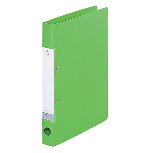 【J-269033】【LIHITLAB】D型リングファイル G2220-6 A4S 34mm 黄緑【ファイル】