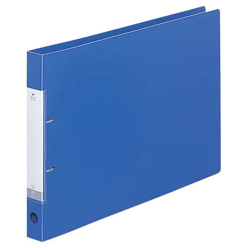 【J-269042】【LIHITLAB】D型リングファイル G2228-8 A3E 34mm 青【ファイル】