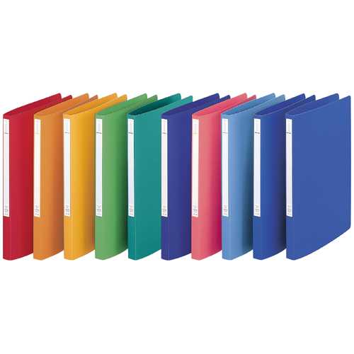 【J-284868】【LIHITLAB】パンチレスファイル F-347U-20 A4S 青【ファイル】