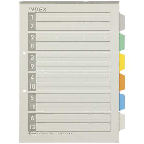 【J-381562】【ジョインテックス】再生インデックスA4S6色6山100組D137J-6Y10【ファイルリフィル】