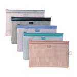 【J-535695】【LIHITLAB】メッシュケース F-246 A4 ブラック【薄型ケース】